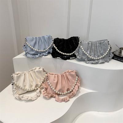 New Personalized Pleated Bag Casual Crossbody Bag Trendy Shoulder Bag French Niche Beautiful Women's Bag