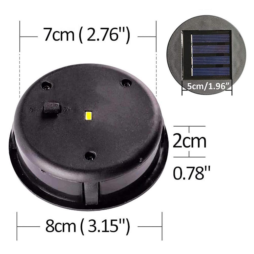 1pc Solar Light with LED Bulb Replacement Top Solar Panel Cover Replacement Light, Bulb Replacement Part for Outdoor
