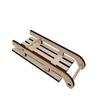 2Pcs With Rope Miniature Wooden Sleigh Model Handmade Sled Ornament  Gift