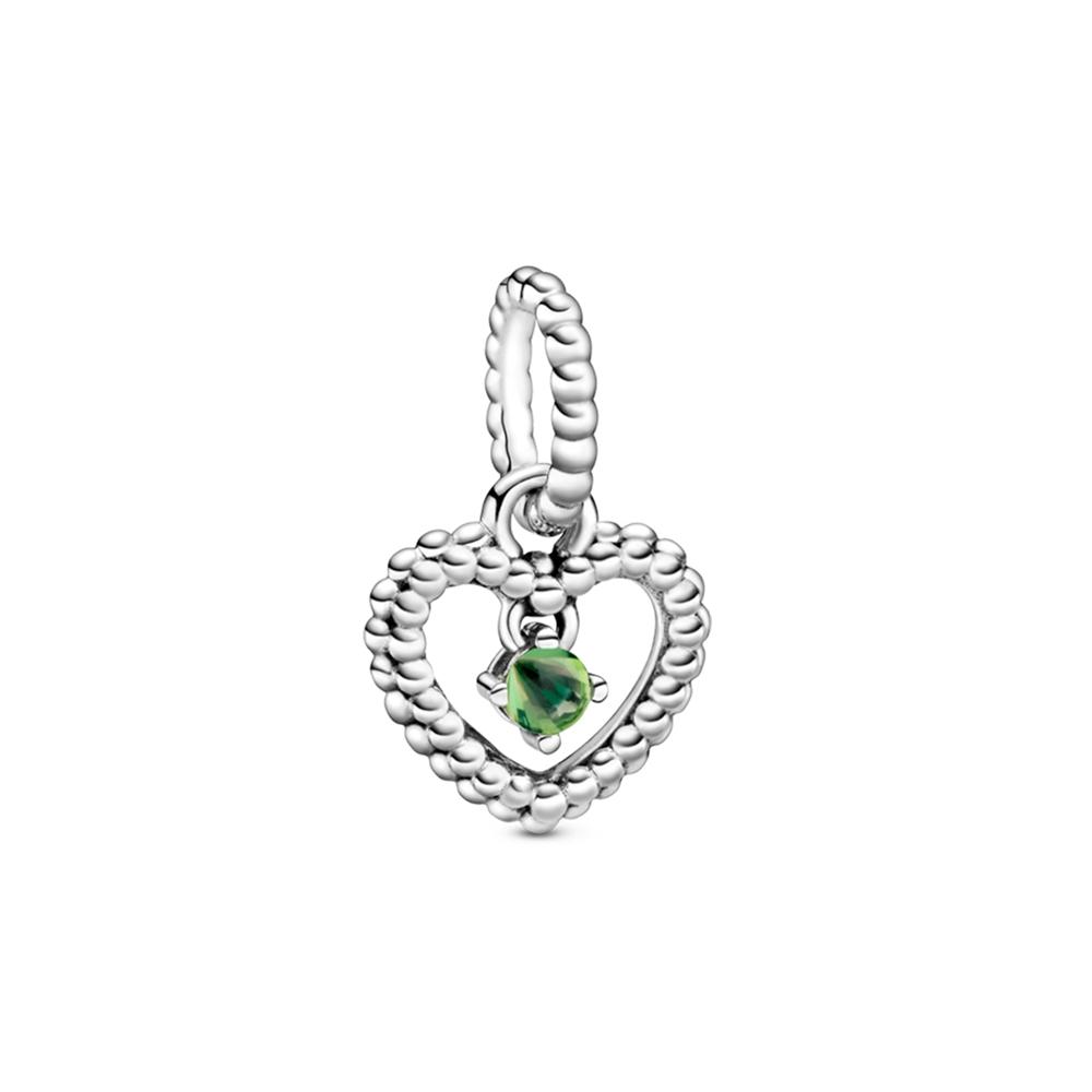 Pandora Personalized 925 Silver Pendant Unisex Jewelry 798854C10 Heart-Shaped, Spring Green, Pendant