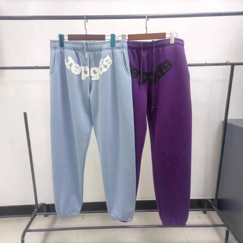 Sp5der 555555 Pěnový Potisk Tepláková Souprava Oversized Mikina Tepláky Streetwear Zimní Outfit