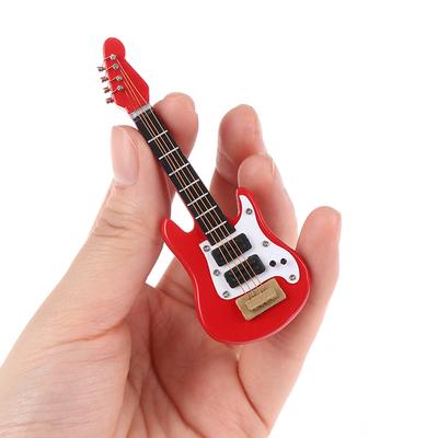 1:12 Miniaturowy domek dla lalek Muzyka Gitara elektryczna dla dzieci Muzyczna zabawka Dom Dekoracja