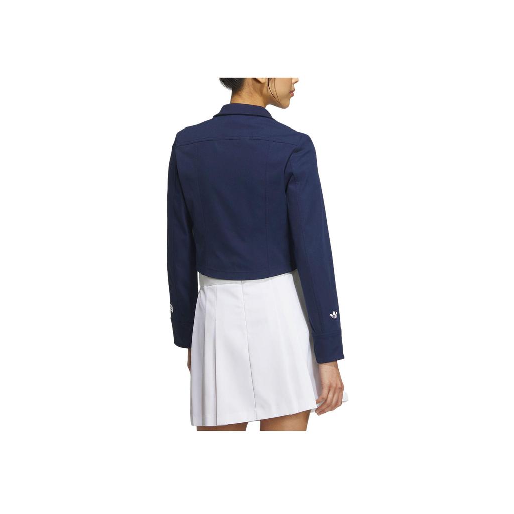 Adidas Originals X Notitle Co-Branded Series FW23 Triple Stripe Zip-Up Collar Jacket Women Jacket Blue IN1050