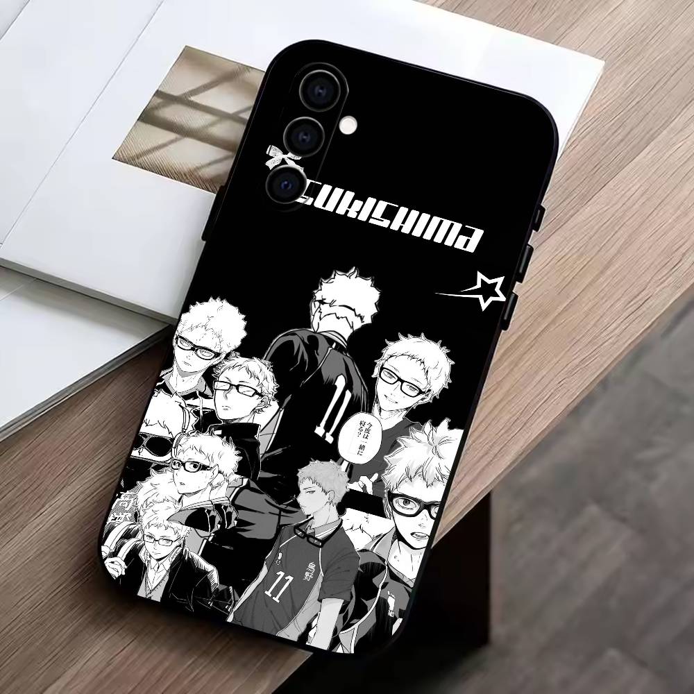 T-Tsukishima K-Kei Phone Case For Samsung Galaxy A73,A72,A71,A70,A53,A52,A51,Others Soft Black Cover