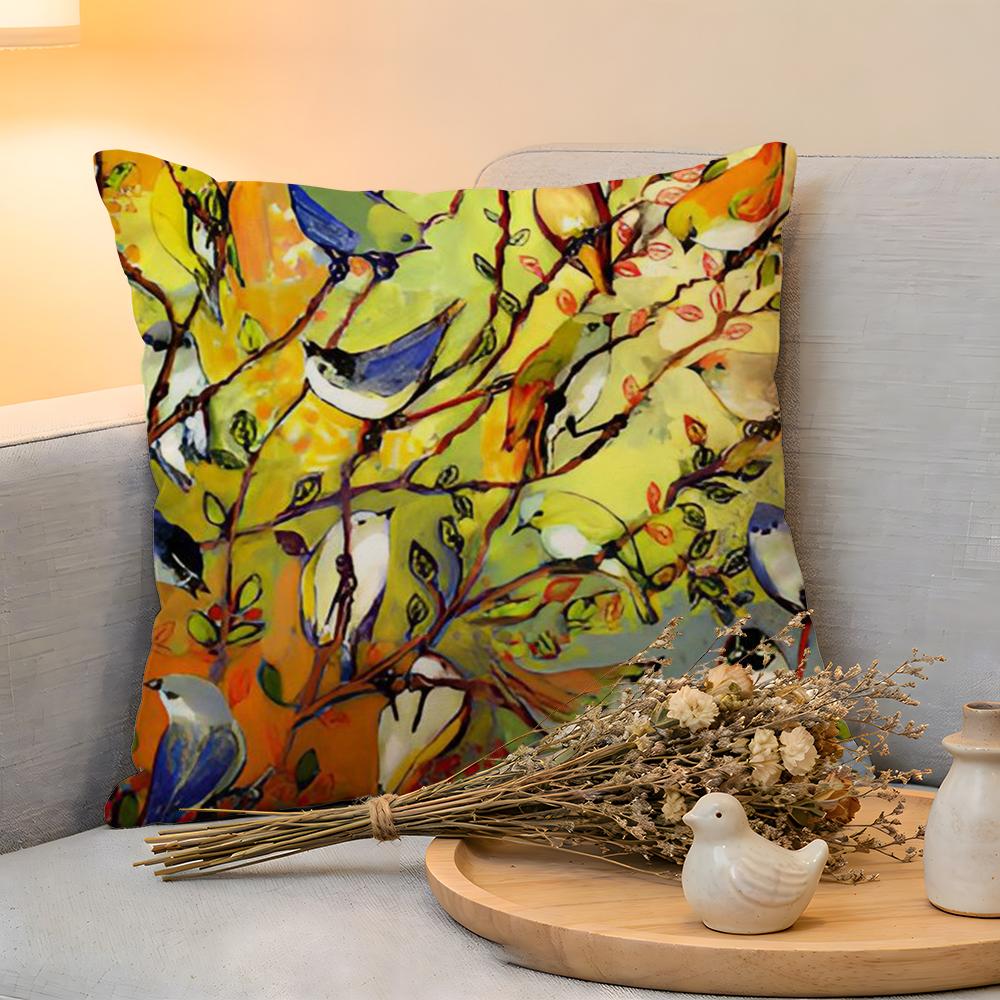 

Cushion Cover Linen SkinFriendly Soft Decorative Case for Sofa Home Decor Anime Abstract Paint Colorful Pillow cover 30x30cm