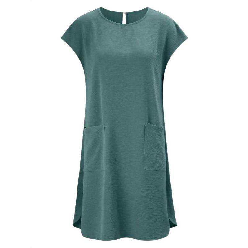 Summer Casual Dress With Ice Silk Fabric For Women And Relaxed Fit