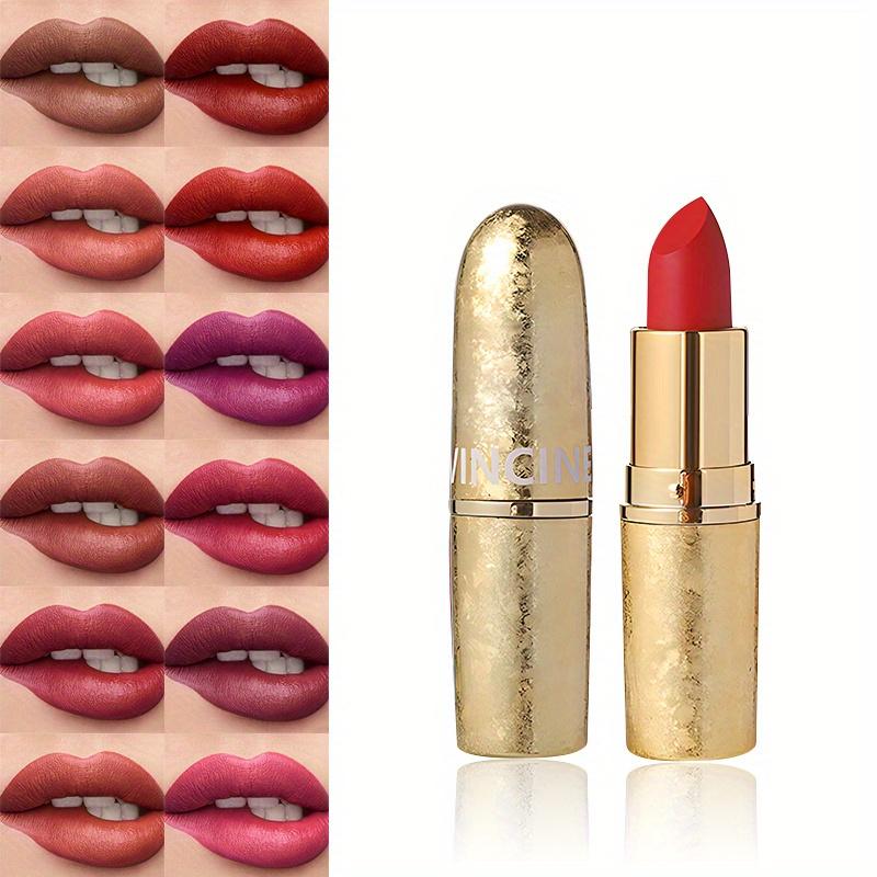 Matte Velvet Lipstick Waterproof Velvet Lip Gloss with Long Lasting Non-Stick Cup Moisturizing Lip Balm
