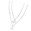 For Sun Moon Star Pendant Card Necklace Cute Elegant Necklace Jewelry for Women
