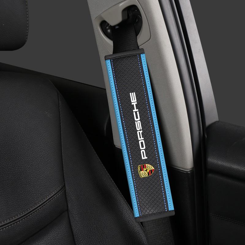 for Porsche Cayenne Panamera Macan Boxster 911 Carrera-GT 928 944 2Pcs Car Seat Belt Protector Cover Auto Interior Accessories