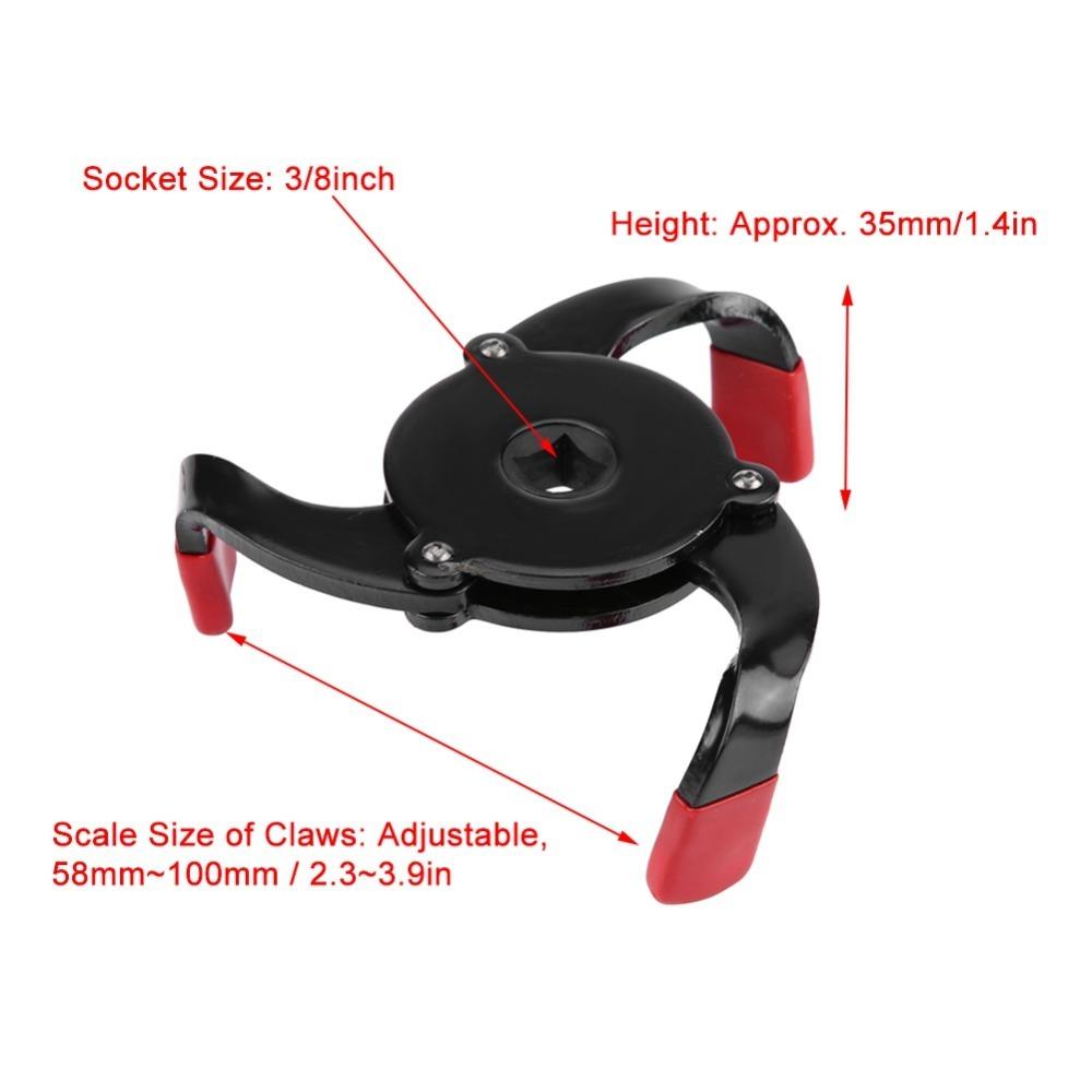 3/8" Drive Oil Filter Remover Tool 2 Way Oil Filter Claw Heavy-Duty Oil Filter Wrench  Oil Change
