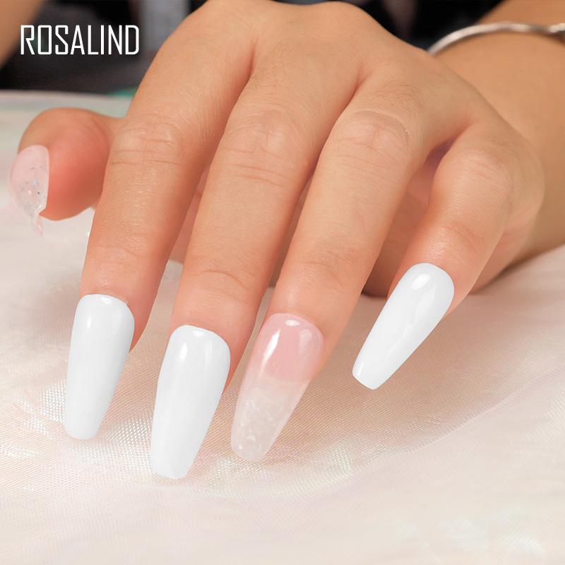 ROSALIND Acrylic Powder Poly Gel na nehty pro lak na nehty Dekorace Crystal Manikúra Sada Profesionální příslušenství na nehty