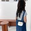 Cute Little Girls Mini Shoulder Bag For Kids Coin Purse Small Handbags Lovely Patent Leather Peach Heart Crossbody Shoulder Bag