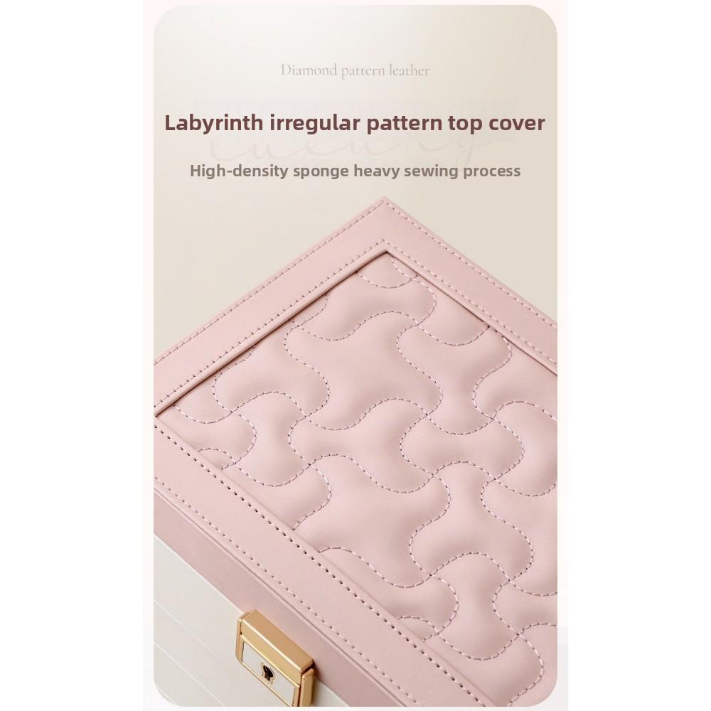Jewelry Storage Leather Box Multi-layer Large Capacity Drawer Home Jewelry Box Ring Earrings Box Jewelry