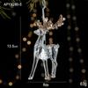 Acrylic Ice Crystal Christmas Tree Pendant Transparent Angel Elk Bells Xmas Tree Hanging for Noel Home Decora 2025New Year Party