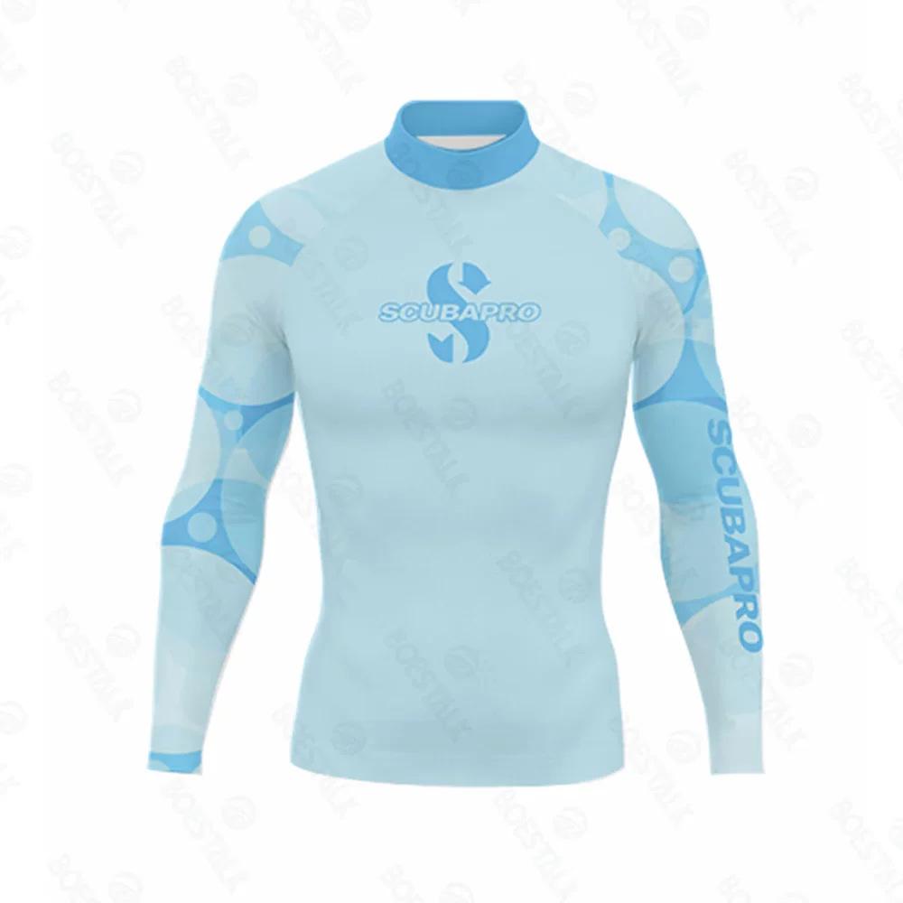 Cross-border special for printed long-sleeved surf suits, tight anti-chlorine wetsuits, beach sunscreen jellyfish suits