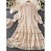 Vintage Court Style Summer New Arrival Embroider Dress