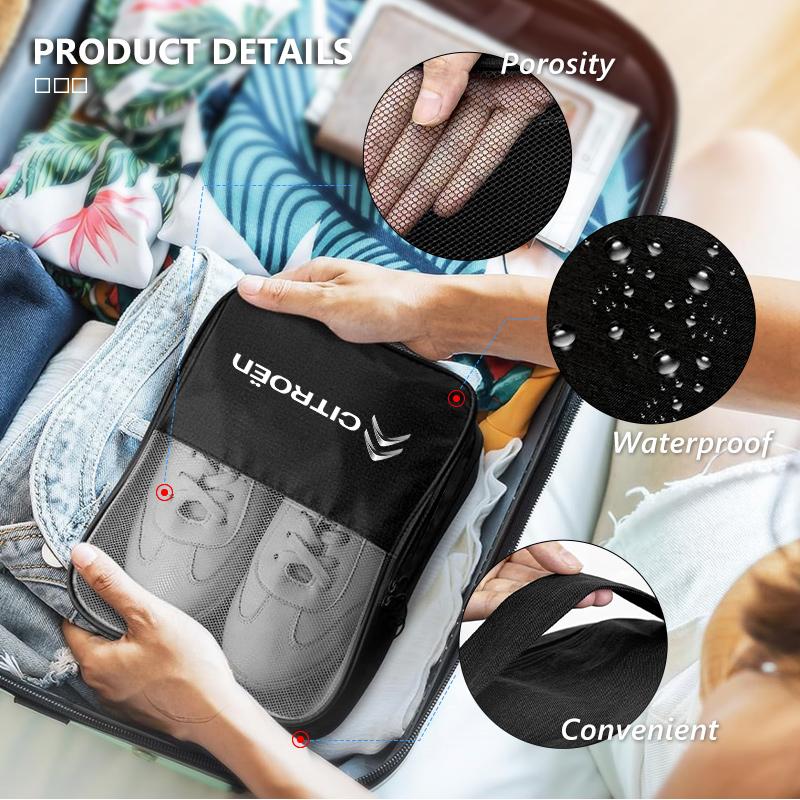 Dustproof Oxford Folding Shoes Storage Bag Travel Organizer Pouch For Citroen Jumper Celysee Cactus Picasso Aircross Saxo Grand
