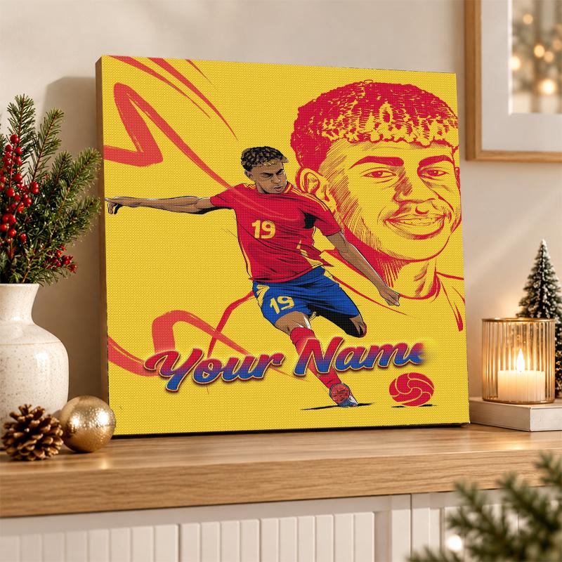 Lamine Yamal Custom Name Text 5D Diamond Painting Kit DIY Full Drill Diamond Art Decoration