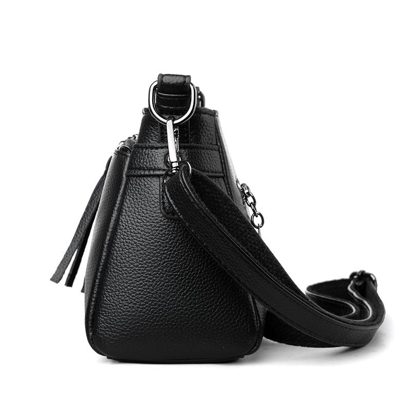 Soft Leather Women's Small Square Bag Shoulder Bag Middle-Aged Mother's Bag Commuter Crossbody Bag