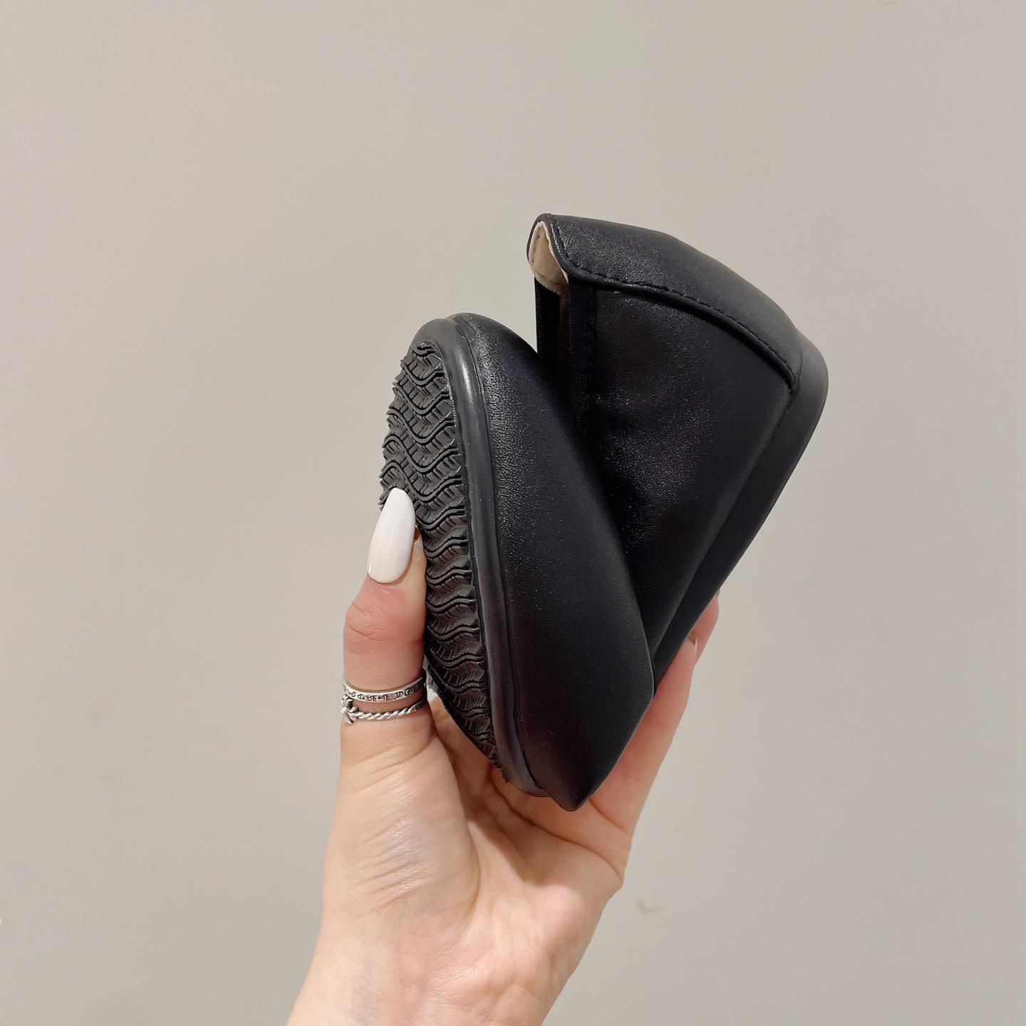 

Одиночные туфли Женские туфли на плоской подошве Мягкая повседневная обувь большого размера Женские туфли на плоской подошве Туфли Egg Roll Женские туфли Bean 43 чёрный