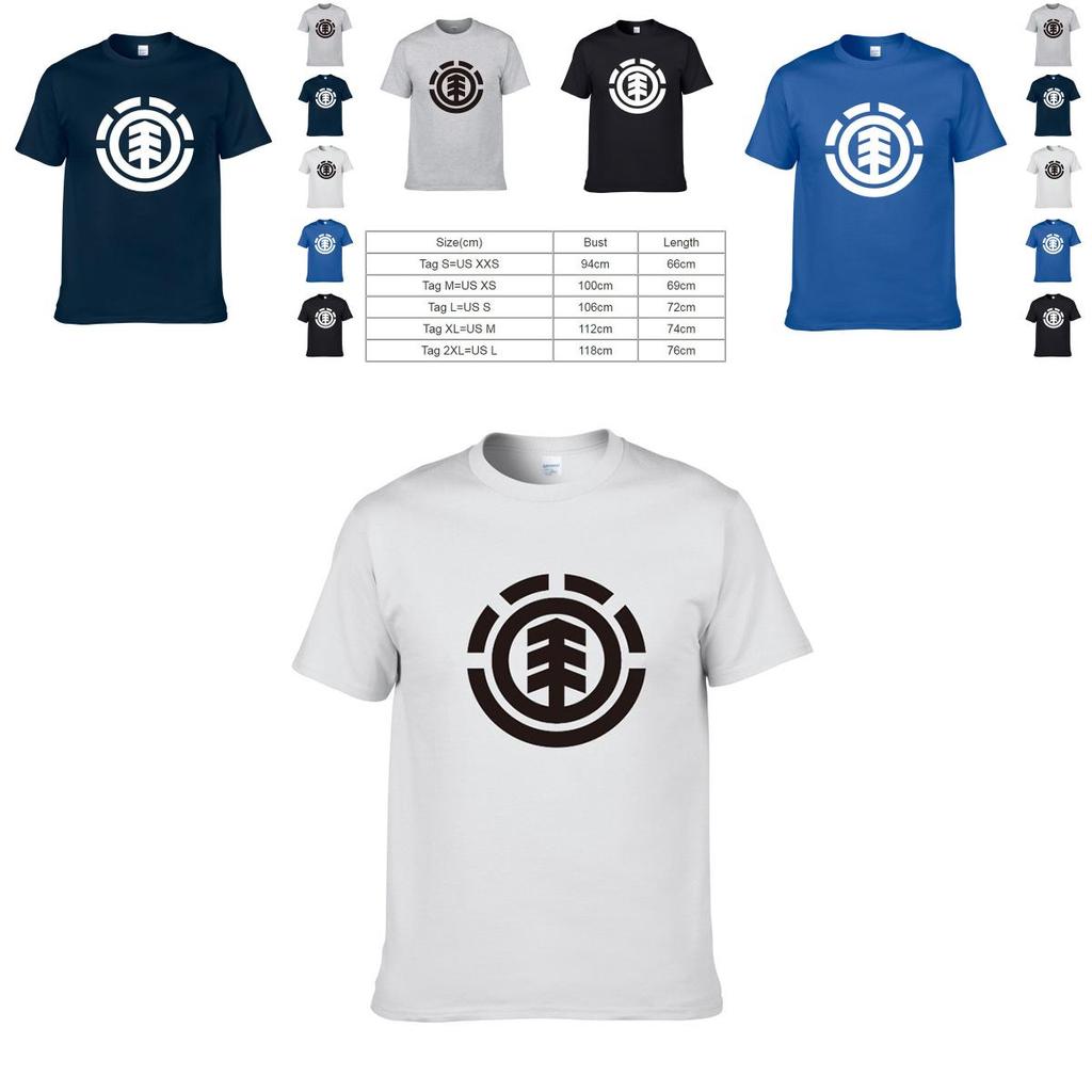 Premium Cotton Blend Short Sleeve T-shirt With Element Printing For Men Unisex