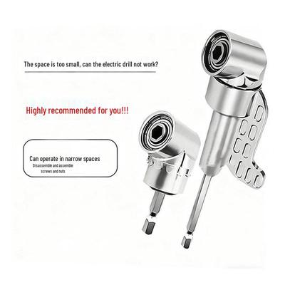 Multi-Function 105° Right Angle Screwdriver Bit Holder & Driver with Hex Shank for Electric Drills