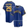 Mens Seattle Mariners 29 Raleigh Embroidered Baseball Jersey Cotton Sportswear Unisex Fan Apparel