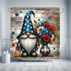 Independence Day Shower Curtain Set - Polyester, Machine Washable, All-Season