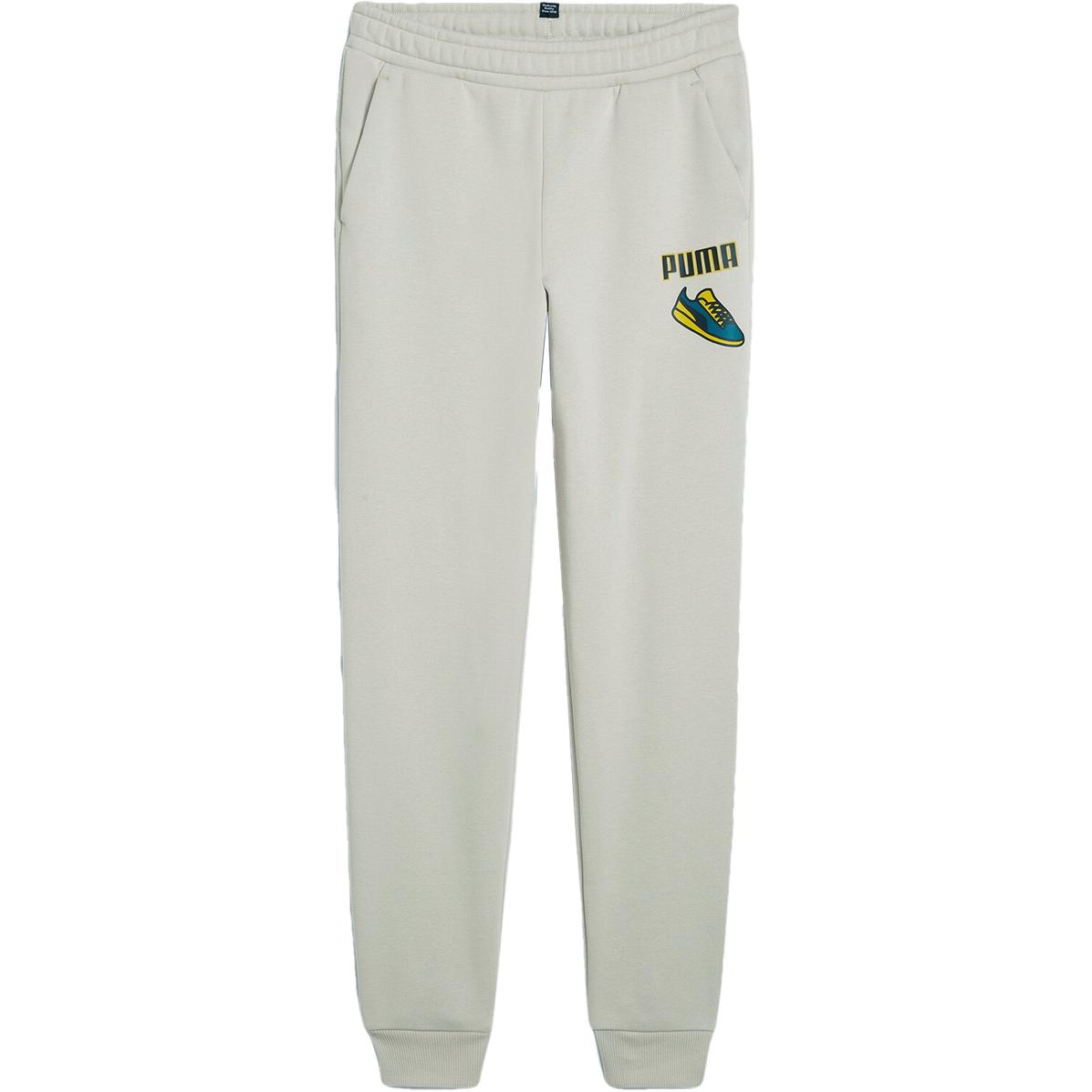 Teenagers PUMA Knitted Sweatpants ESS+LOGO LAB SWEATPANTS FL II B Versatile Comfortable Casual Print Fleece Lined 628019-68 128