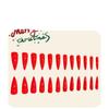 24pcs Long Red Stiletto Nails - Autumn/Winter Collection, High-Grade and Simple Design