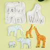 3D Jungle Animals Giraffe/Lion/Elephant Silicone Mold Fondant Chocolate Mould Cake Decorating Tools DIY Clay Bakeware Model