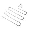 Stainless Steel S-Shaped Multi-Layer Folding Pants Hanger - Non-Slip, No-Trace Storage Solution for Home and Dormitory.