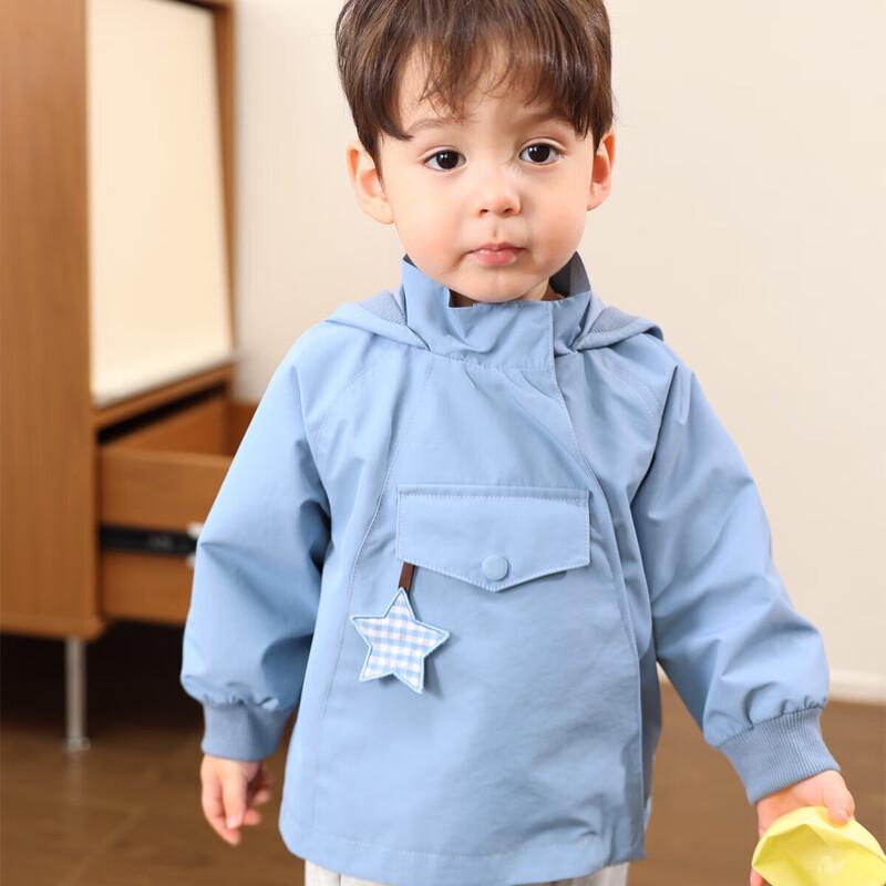 LUSON Baby Boy Star Hooded Autumn Jacket 100