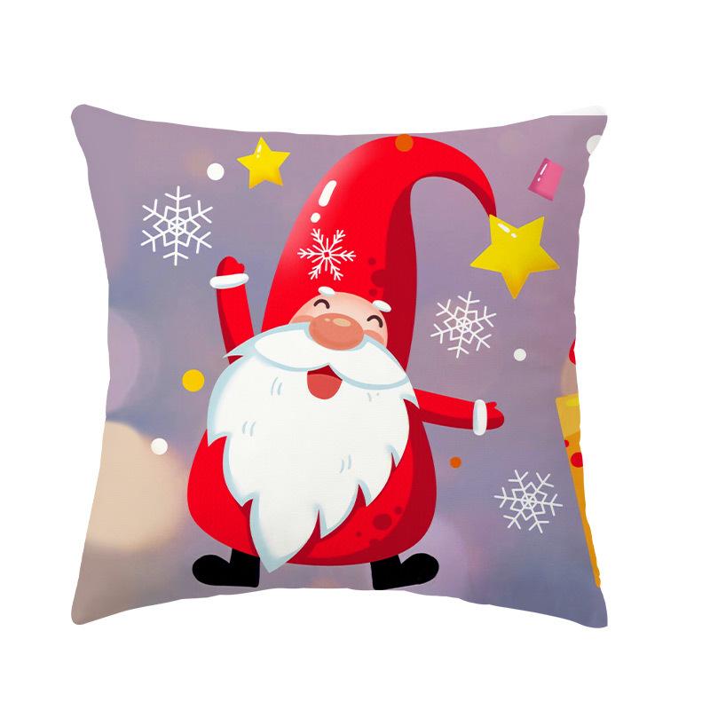 Limited Christmas Cartoon Cute Santa Claus Pillow Cover Cross-Border Christmas Tree Cushion