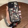 Flowers Wrist Strap Case For Samsung Galaxy S25 S24 S23 Ultra Note 20 Plus S22 S21 S25FE S20FE S24FE S23FE Cover