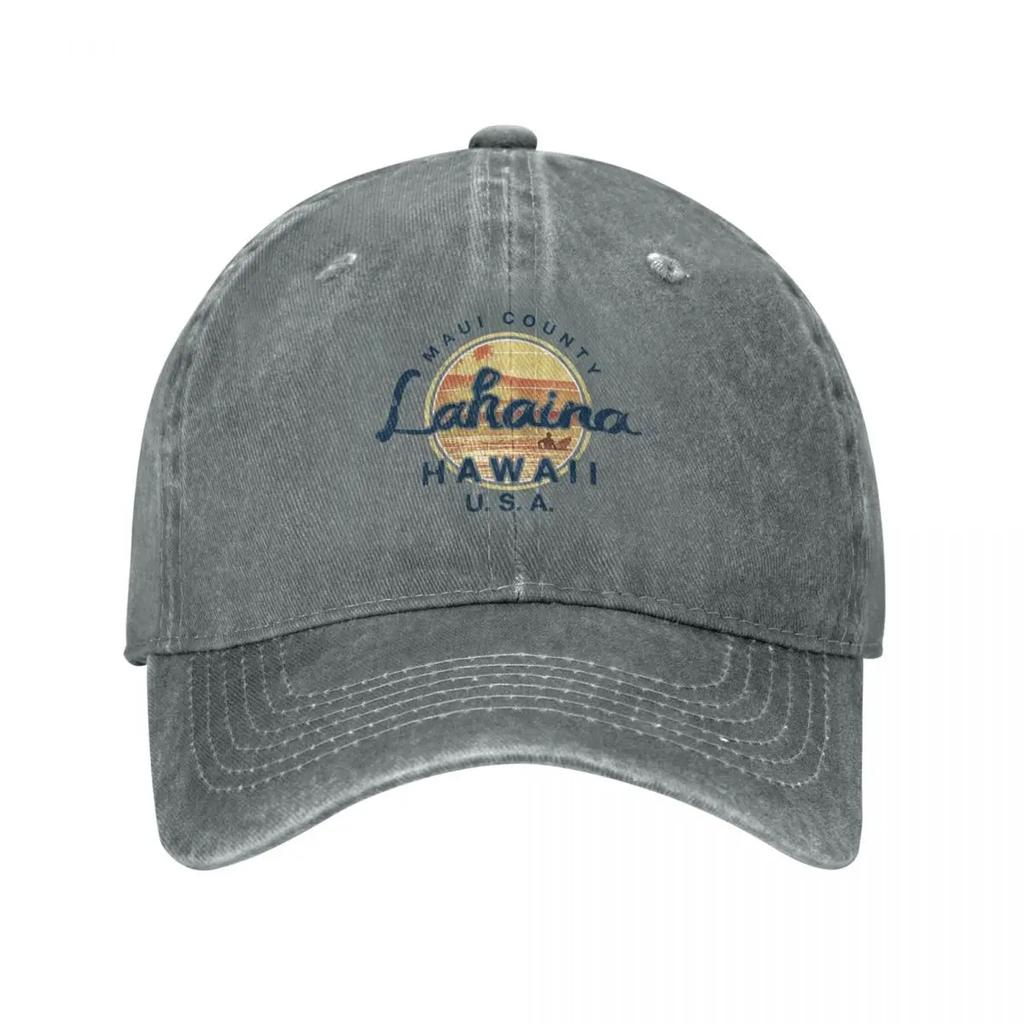 Hawaii Lahaina Maui Surfing Vintage Baseball Cap Bobble Hat Ball Cap Luxury Brand Wild Ball Hat Unisexs Caps Womens