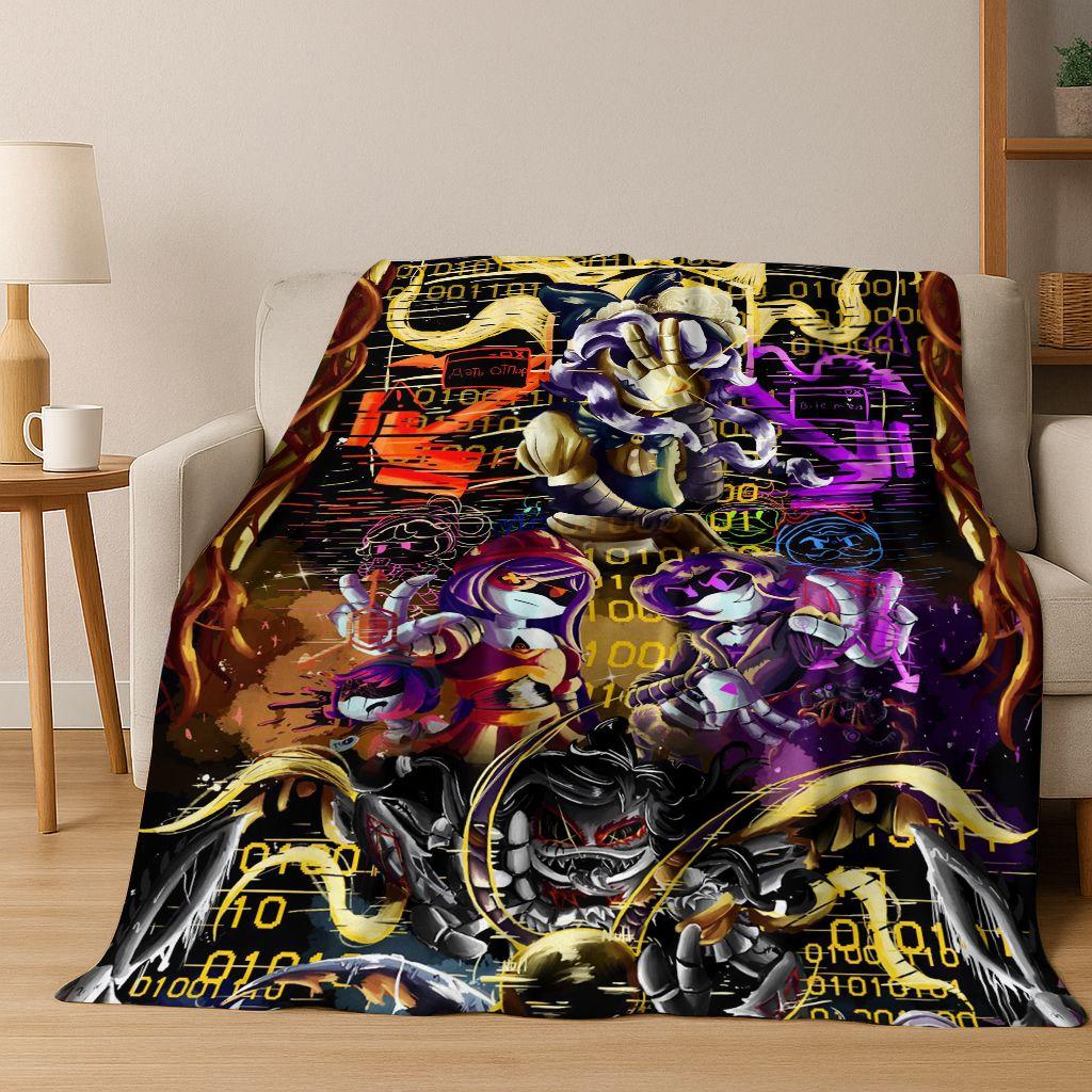 Cartoon Murder Drones Uzi Robot Art Flannel Blanket,Cozy Soft Throw Blanket for Home Bedroom Bed Sofa Picnic Cover Gift Kids