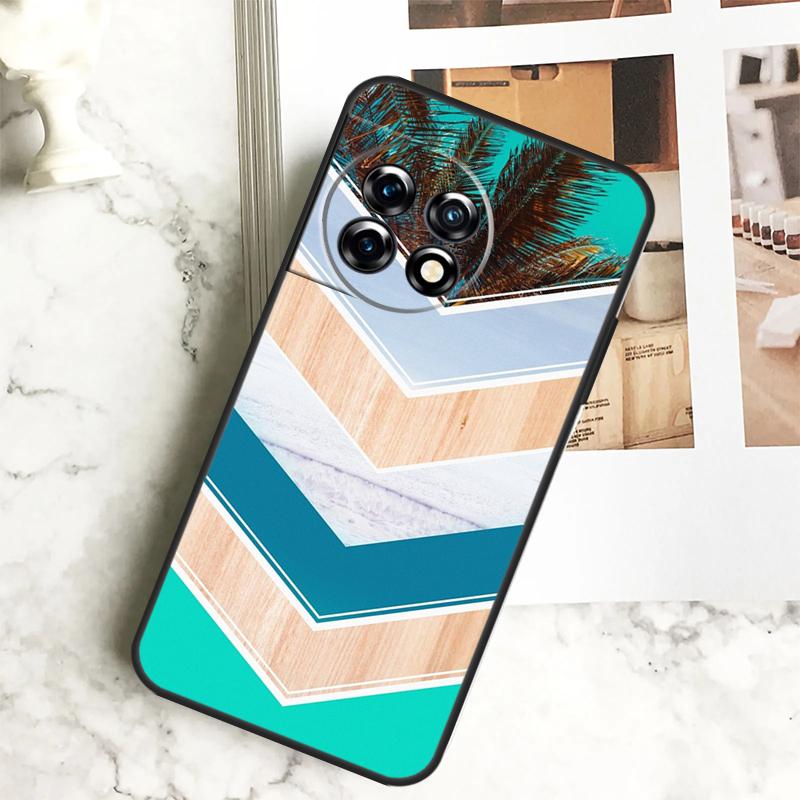 Forest Geometry Wood Nature Case For OnePlus 12R 12 11 9 10 Pro 10R 9R 8T 10T Nord CE 2 3 Lite 2T N10 N20 N30 CE4 Cover