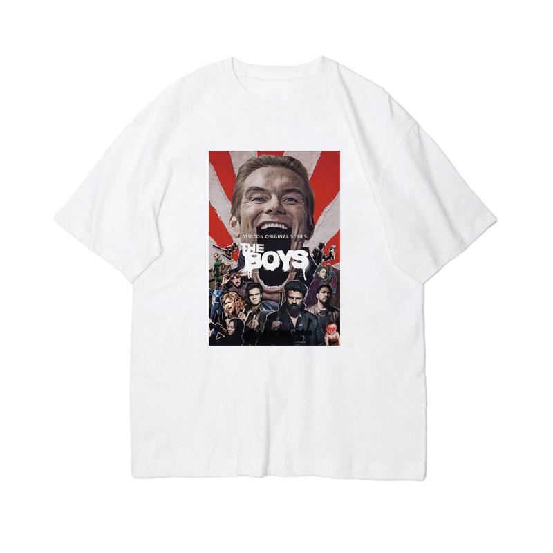 Unisex Cotton T-shirt TV Show Inspired Group Character Print Short Sleeve O-neck Soft Breathable Casual Daily Wear Tee