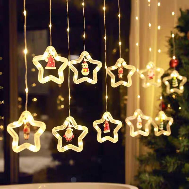 Christmas Decorations: LED String Lights, Christmas Trees, Santa Claus, Reindeer, Chandeliers, Store Window Displays, Bedroom Decor, Hanging Ornaments