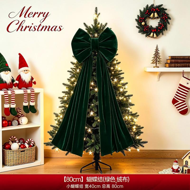 Christmas Large Red Bow Ornament Xmas Tree Hanging Decor Shop Window Holiday Decoration