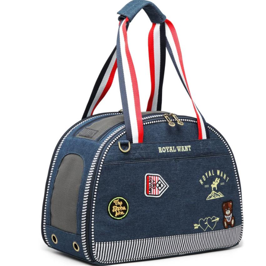 Luxury Pet Carrier Handbag Breathable Portable Travel Bag for Puppy Cat Fashion Dog One-Shoulder Pet Handbag