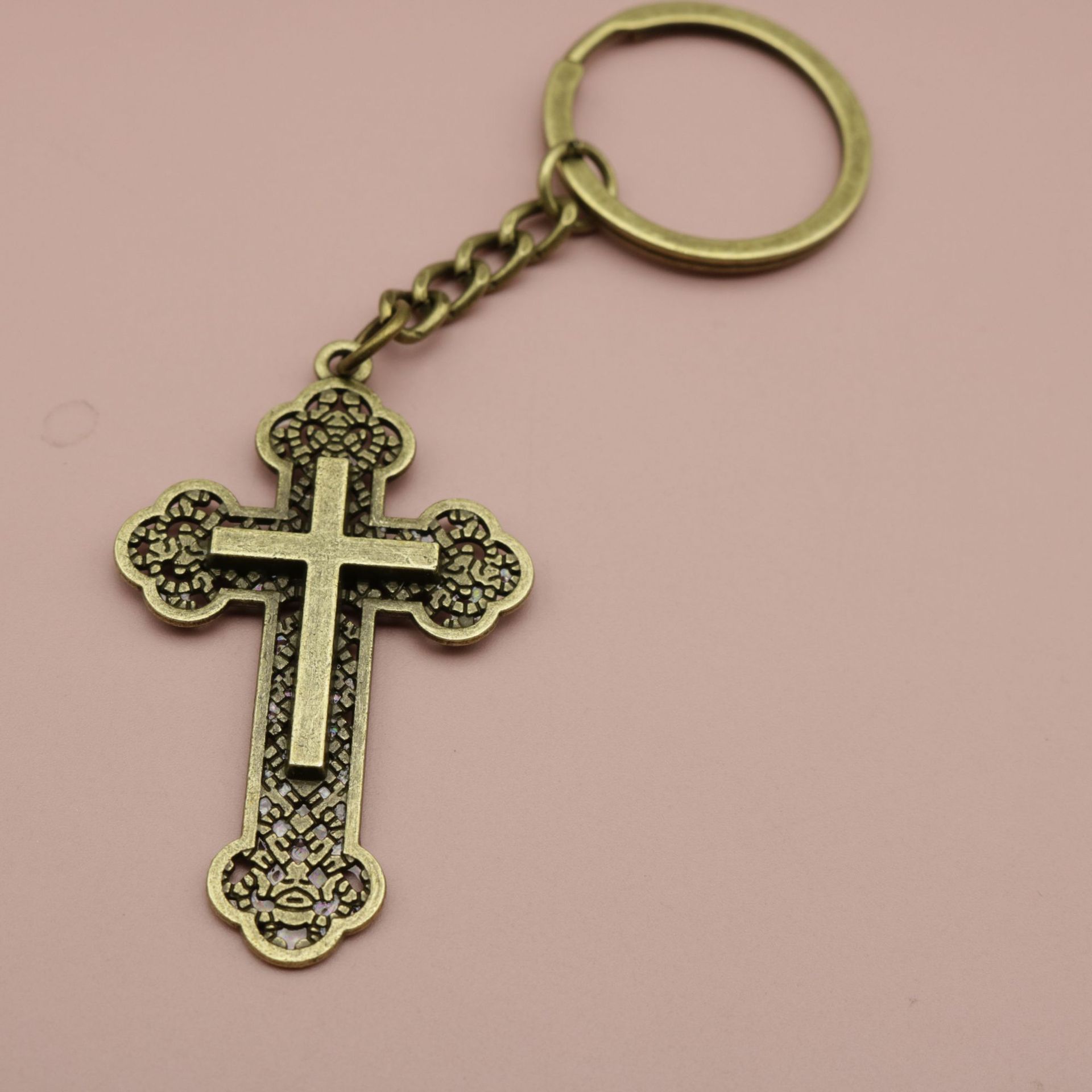 

Горячие продажи ювелирных изделий, минималистский кулон-брелок с крестом one size