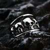 Gothic Skull Head Solid Stainless Steel Men's Ring Vintage Style