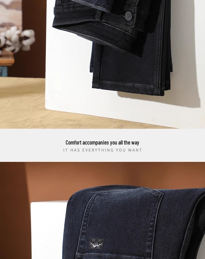 Men's American Retro High-End Straight Loose Jeans - Casual, Durable, Versatile Autumn Pants