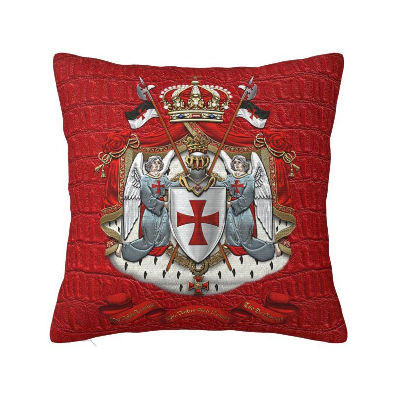 

Пользовательский щит тамплиера крест средневековый воин меч наволочка рыцари тамплиеры Deus Vult мягкая наволочка для дивана декор дома 40x40cm16x16Inch