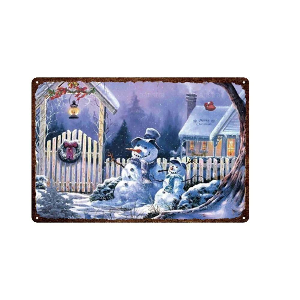 Metal Sign Halloween Cats Pumpkins Wall Decor 20x30 Cm