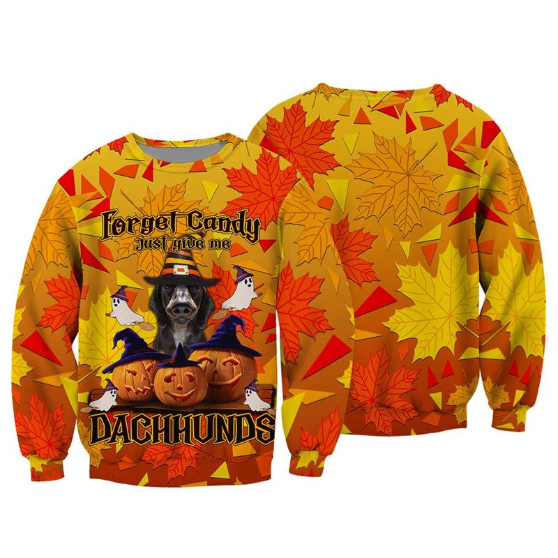 Autumn 3D Pumpkin Theme Printed Sweatshirts Fashionable Casual Sports Long Sleeved Men's Sweatshirts