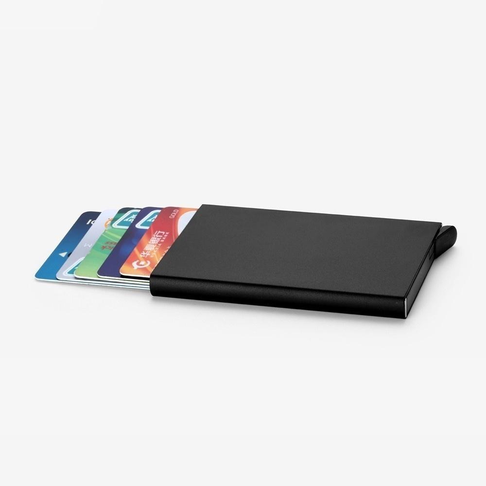 GOtarget  Credit Card Holder Solid Color Metal Bank Credit Card Package Business Case Card Box Porte Carte Bancaire