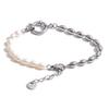Yhpup Stainless Steel Natural Freshwater Pearl Beads Chain Bracelet Bangle Gift High Quality Handmade Fashion Wrist Jewelry